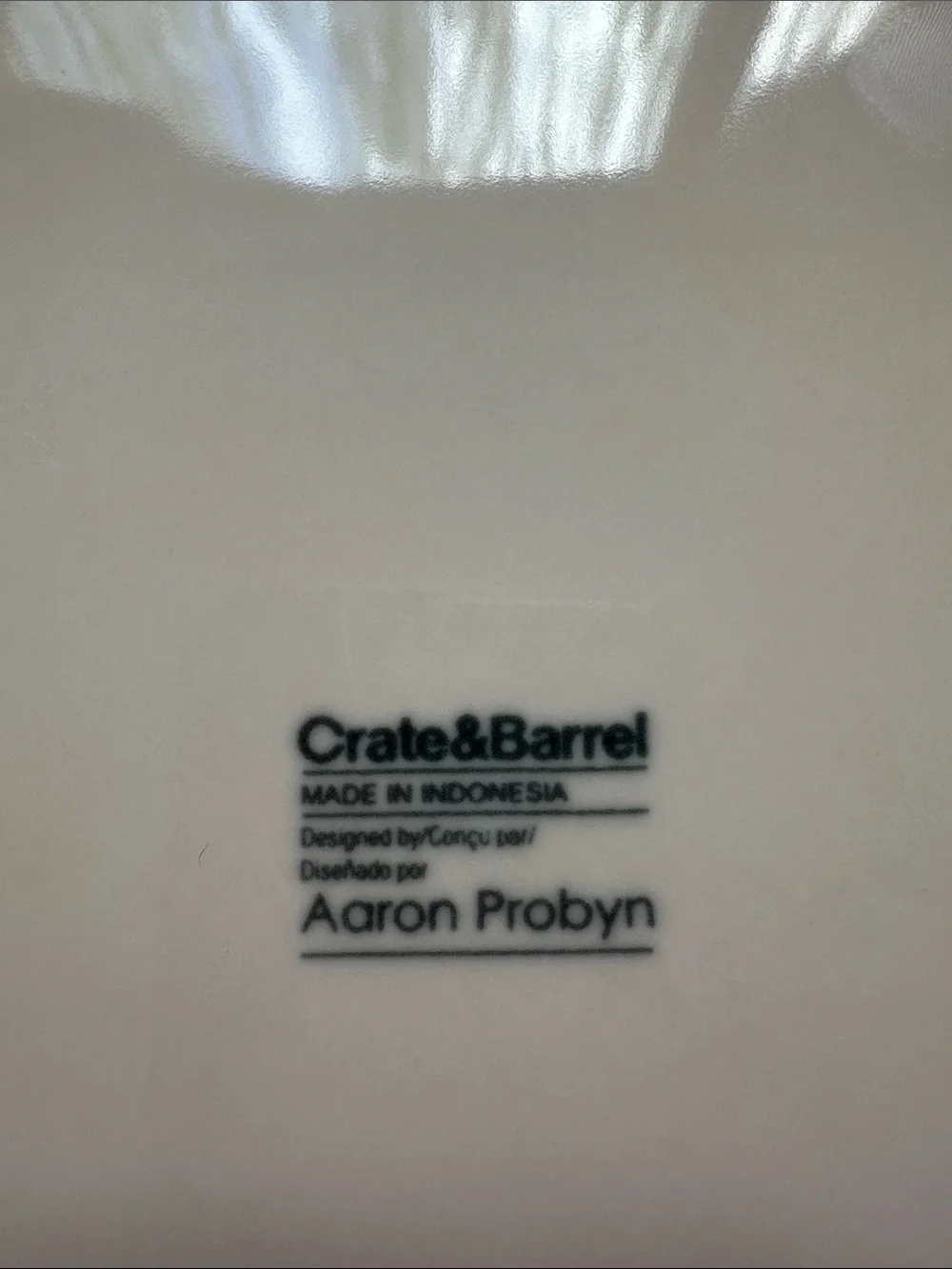 Crate & Barrel Hue Blush Pink Aaron Probyn All-Purpose Serving Bowl Porcelain 9”